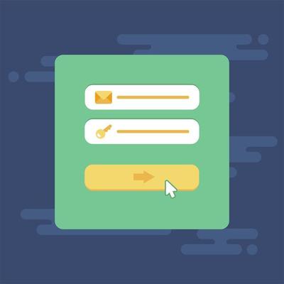 Web Template of Computer Login Form