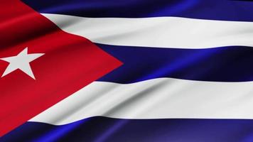 Cuba flag waving video