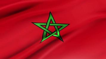 Morocco flag waving video