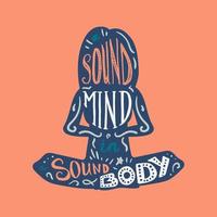 Heathcare Sport Body and Mind vector