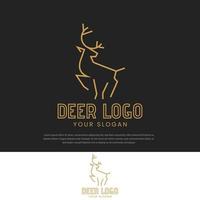 Deer line Logo Design Template.symbol.deer vector icon