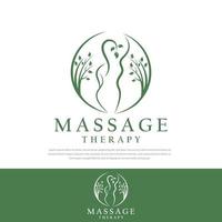 Massage Therapy illustration female smooth line style.symbol,template,icon.massage logo,spa,woman vector