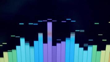 Music Equalizer bar. Audio waveform equalizer on black background loop animation. video