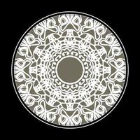 Patrón circular en forma de mandala con flor para decoración de tatuaje de mandala de henna. vector