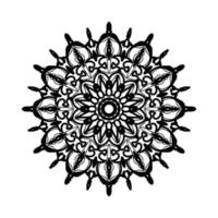 Circular pattern in the form of mandala with flower for henna mandala tattoo decoration. vector