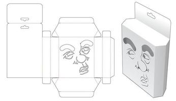 caja de embalaje plantilla troquelada vector