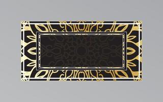 gold frame on wall in mandala style. vector