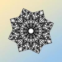 hermoso mandala en las estrellas vector