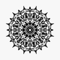 Circular pattern in the form of mandala with flower for henna mandala tattoo decoration vector