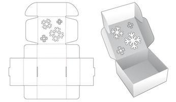 caja de embalaje plantilla troquelada vector