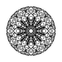 Circular pattern in the form of mandala with flower for henna mandala tattoo decoration. vector