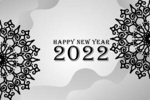 Abstract Background Happy new year 2022 on mandala style vector