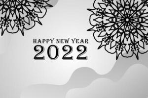 Abstract Background Happy new year 2022 on mandala style vector