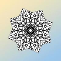 hermoso mandala en las estrellas vector