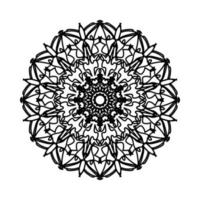 Circular pattern in the form of mandala with flower for henna mandala tattoo decoration. vector