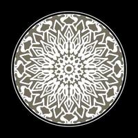 Patrón circular en forma de mandala con flor para decoración de tatuaje de mandala de henna. vector