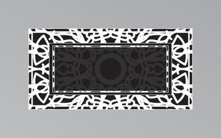 gold frame on wall in mandala style vector