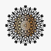 Circular pattern in the form of mandala with flower for henna mandala tattoo decoration vector