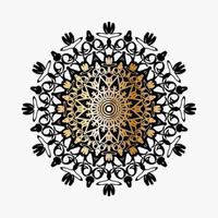 Circular pattern in the form of mandala with flower for henna mandala tattoo decoration vector