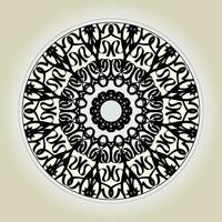 Circular pattern in the form of mandala with flower for henna mandala tattoo decoration. vector