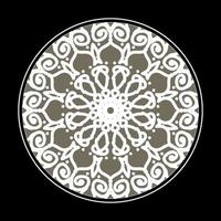 Circular pattern in the form of mandala with flower for henna mandala tattoo decoration. vector