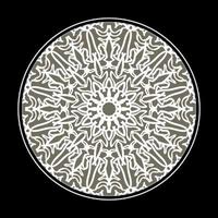 Circular pattern in the form of mandala with flower for henna mandala tattoo decoration. vector