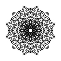 Patrón circular en forma de mandala con flor para decoración de tatuaje de mandala de henna. vector