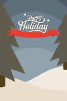 happy holiday greeting card vector