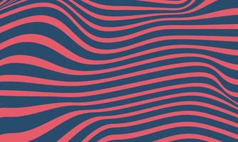 Abstract stripe background in red and blue with wavy lines pattern. vector