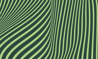 Abstract green stripe background with wavy lines pattern. vector