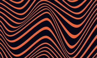 Abstract stripe background in black and orange with wavy lines pattern.