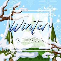 Winter Season Typographic Poster vector