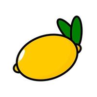 Lemon fruit icon. Lemon vector or clipart.
