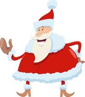 cartoon Santa Claus character on Christmas time vector