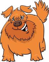 cartoon funny shaggy dog comic animal character vector
