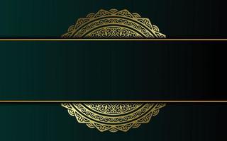 Luxury gold mandala ornate background for wedding invitation, book cover vector