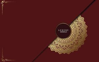 Fondo de mandala de lujo con patrón arabesco dorado estilo árabe islámico oriental. mandala decorativo de estilo Ramadán. mandala para imprimir, póster, portada, folleto, volante, pancarta