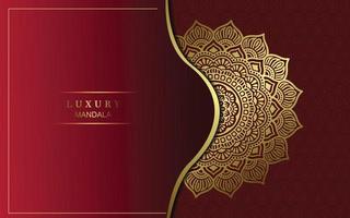 Fondo de mandala de lujo con patrón arabesco dorado estilo árabe islámico oriental. mandala decorativo de estilo Ramadán. mandala para imprimir, póster, portada, folleto, volante, pancarta vector