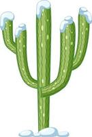 Cactus saguaro aislado sobre fondo blanco. vector