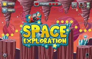 A Game Template Galaxy Space Scene vector