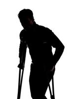 Man with broken leg photo