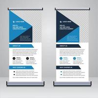 Simple business roll up banner design template vector