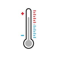 Thermometer icon. Vector in flat design