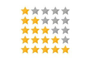 Star rating set icon. Vector in flat design