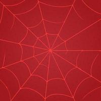 Cobweb on red background. Vector illustration