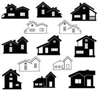 House icon set vector illustration