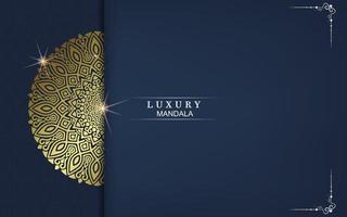 Luxury gold mandala ornate background for wedding invitation, book cover vector