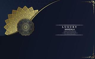 Luxury gold mandala ornate background for wedding invitation, book cover vector