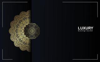 Fondo de mandala de lujo con patrón arabesco dorado estilo árabe islámico oriental. mandala decorativo de estilo Ramadán. mandala para imprimir, póster, portada, folleto, volante, pancarta vector