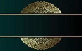 Fondo de mandala de lujo con patrón arabesco dorado estilo árabe islámico oriental. mandala decorativo de estilo Ramadán. mandala para imprimir, póster, portada, folleto, volante, pancarta